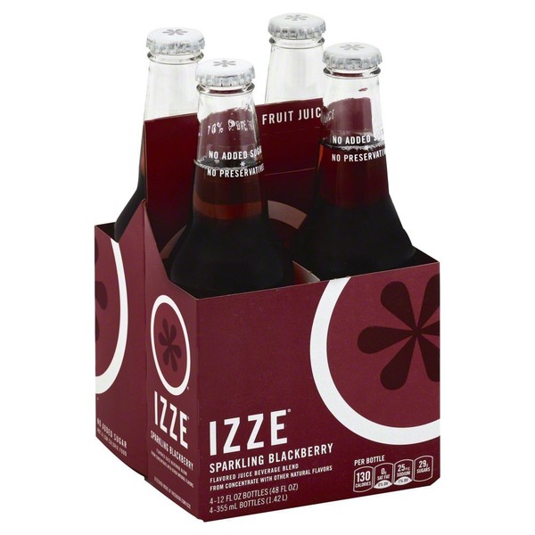 Izze Sparkling Blackberry Soda Full Case (24 - 12 Ounce) Bottles