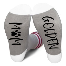 EJGFS Golden Mom Socks, Golden Mom Novelty Socks Gifts for Golden Retriever Mom, Favors for Birthday, Christmas, Thanksgiving, etc. (056)