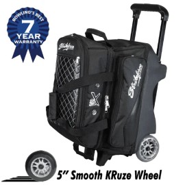 KR Strikeforce 2 Ball Royal Flush Black Double Roller Bowling Bag