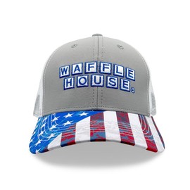 Realtree Color Camo WH Embroidery Logo Hat | Adjustable Velcro Backing Cap | Limited Edition for Men and Women (US, Alpha, One Size, Flag | Mesh Back)