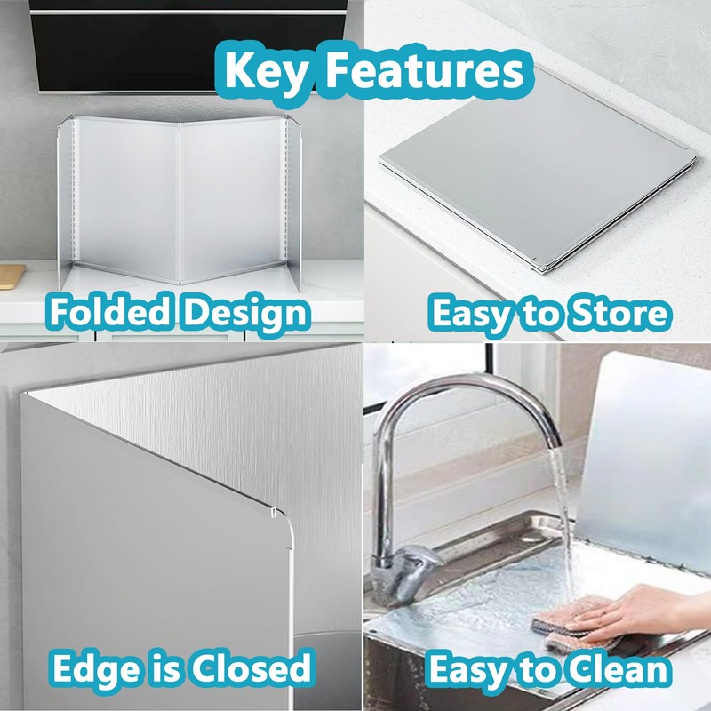 2 PCS Stove Grease Oil Splatter Guard | Range Backsplash