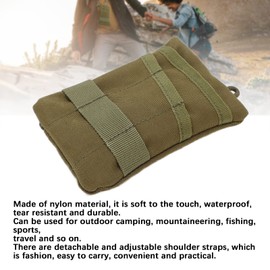 ANKROYU Card Bag, Nylon Outdoor Pouch Wallet, Portable Travel Zipper Waist Bag, Waterproof Zip Waist Belt Pouch for Camping HikingBlack (OD Green)