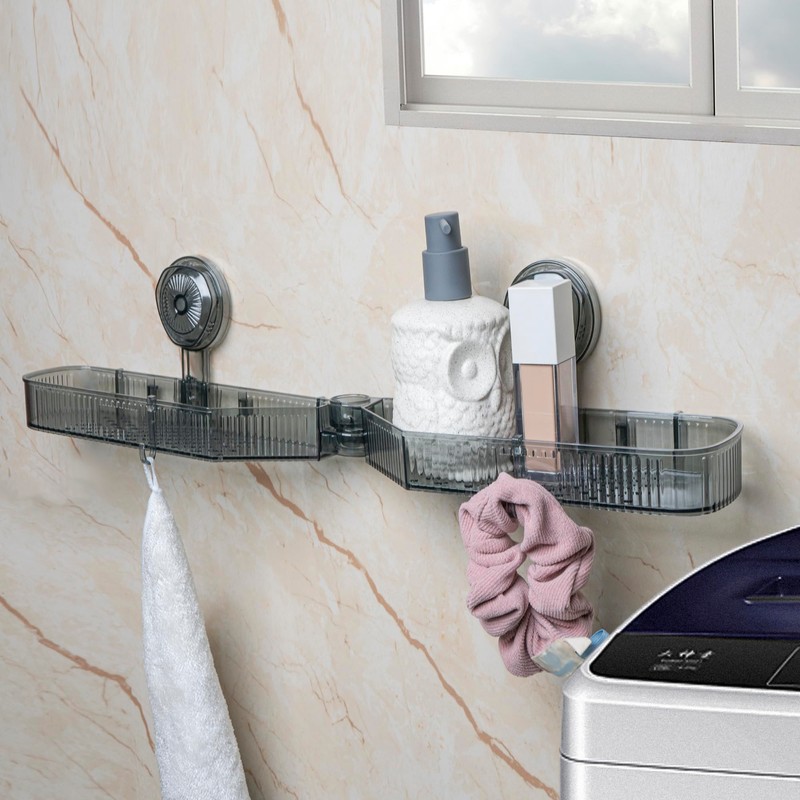 DODAMOUR Suction Corner Shower Caddy, No Drill Wall Mounted Bathroom