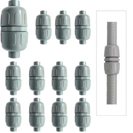 1/2 Inch Liquid Tight Connector Double Ended Conduit connector PVC flexible Conduit double ended connector, liquid-tight electrical Conduit fittings, Easily pass wires through the Conduit (12 Pack)