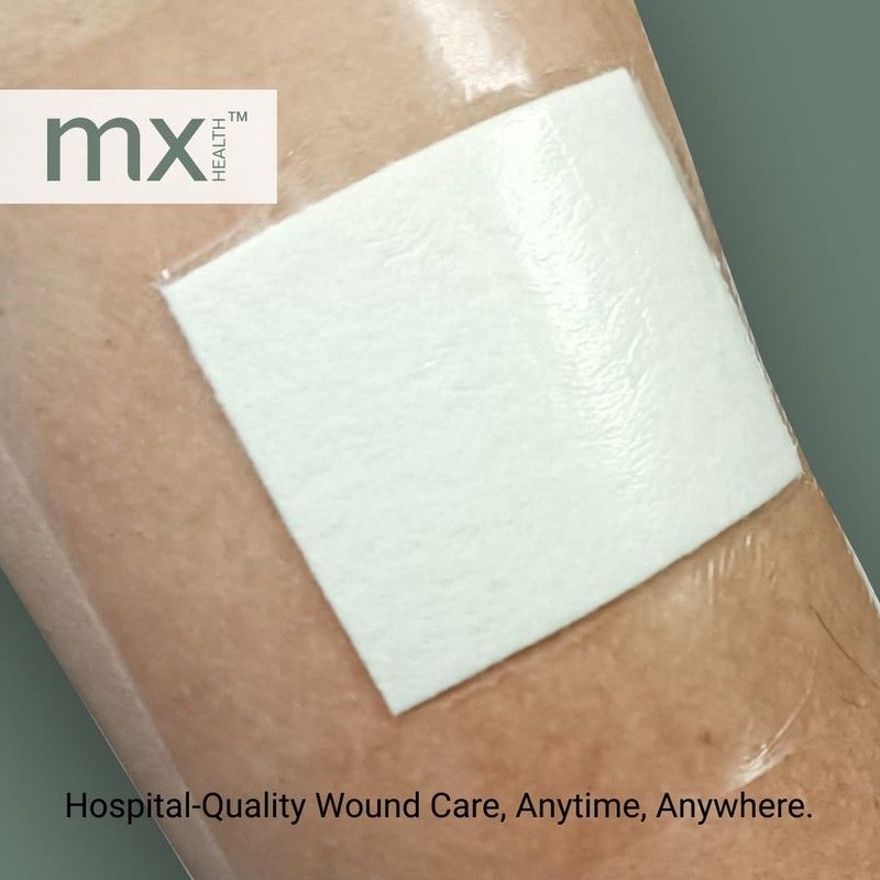 mx HEALTH Waterproof Wound Dressing Film+PAD - 10X12CM (5X6CM Wound