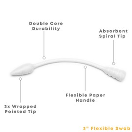 TerpTitans Original Flex – Flexible Cotton Swabs, 1200 Count — Spiral Tip For Max Absorption and Fine Point Tips For Tight Spaces | Zero Plastic Packaging | 6-Pack