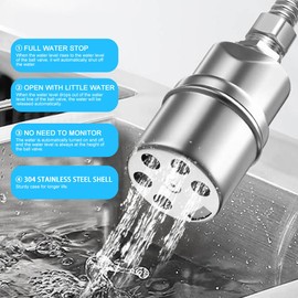 Pack of 2 Float Valves, Stainless Steel Floating Ball Valve, Automatic Water Level Control Valve for Water Tank (Type A (3/4 Inch))