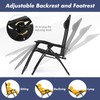 Tangkula 3 Pieces Outdoor Zero Gravity Chair Set, Folding Reclining