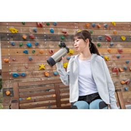 Tiger Thermos Water Bottle, 3.3 fl oz (1 L), Easy to Open with One Handle, One-Touch Vacuum Insulated Stainless Steel Bottle, Sports Drink, Large Capacity, Direct Drinking, Wide Mouth, Cold