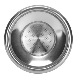 58mm Espresso Filter Basket,Stainless Steel Filter Basket,Double Layers Single Double Doses Filter Basket Semi Automatic Coffee Machine Bottomless Handle Filter(Single Doses)