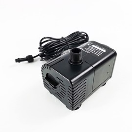 25W Solar Water Pump KIT: DC Dry-Run Protection Water Pump 370GpH with 18V 25W Solar Panel for Fountain, Fish Pond, and Aquarium (No Backup Battery)