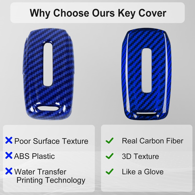 T-carbon Real Carbon Fiber Key Fob Protector for Ram 1500