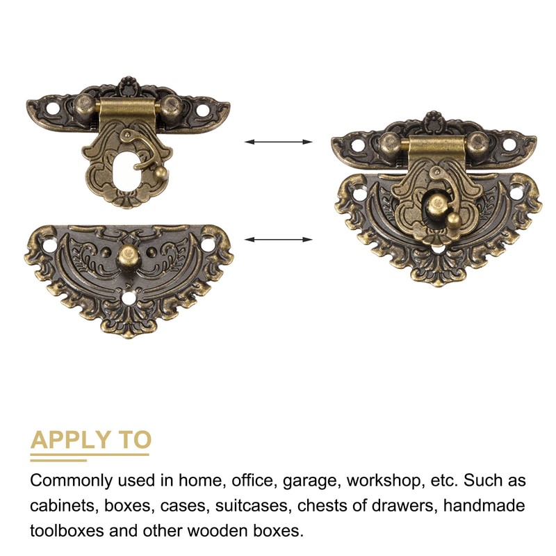 METALLIXITY 2pcs 55mm x 48mm Zinc Alloy Toggle Catch Lock