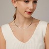 Foyjoey White Gold Plated 3 mm Herringbone Necklace for Women