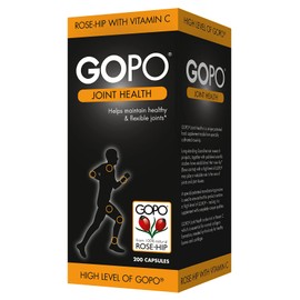 GOPO Joint Health 200 Capsules - Rose-Hip & Vitamin C - Helps maintain healthy & flexible joints