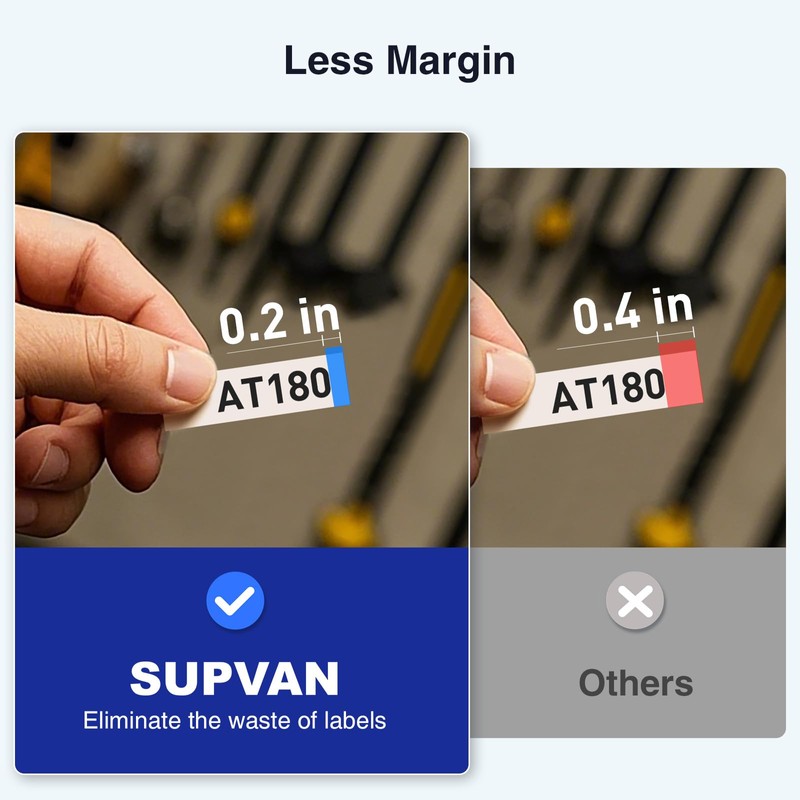 SUPVAN E11 Bluetooth Label Maker Machine with 4 Tapes, Support