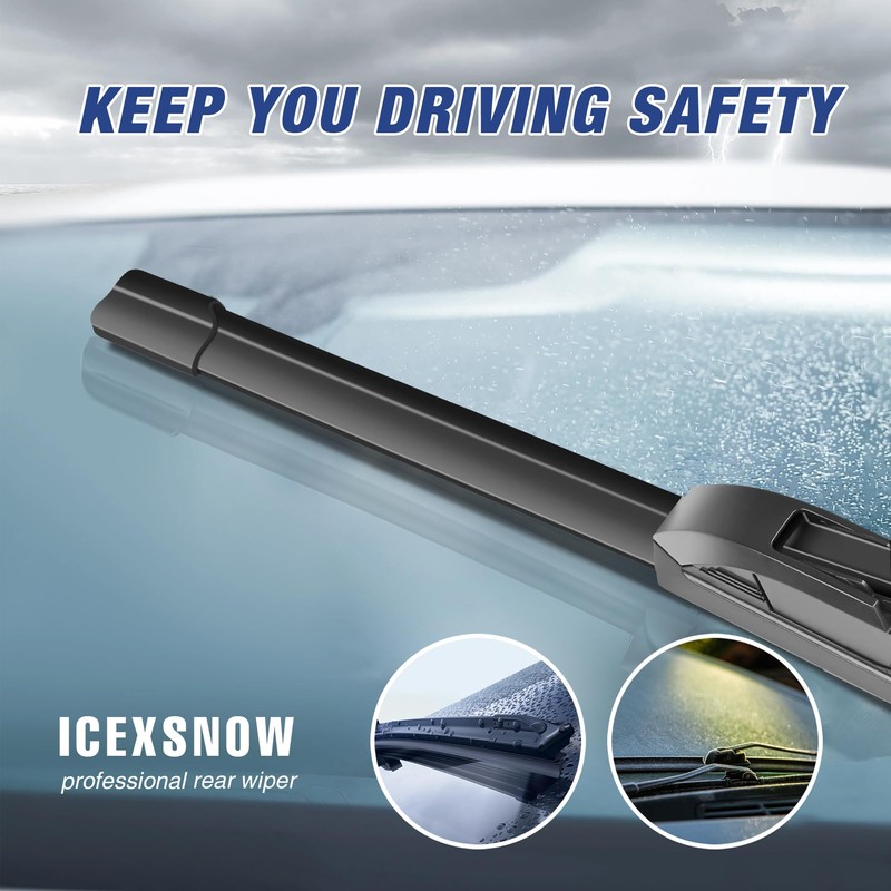 Silicone Wiper Blades 22 inch 2 Pack Replacement for 2024-2009