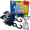 Stainless Steel Retractable Ratchet Straps, Heavy Duty Set, 2 Inch