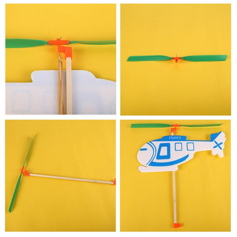 ieron Rubber Band Helicopter 3 Pack Elastic Band Aircraft for