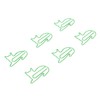 100 Pcs Green Cute Paper Clips Cat Shaped Fun Bookmark