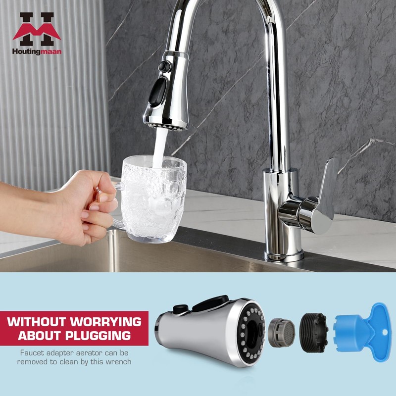 Pull Down Spray Head for Kitchen Faucet, Houtingmaan Kitchen Spray