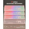 Wireless Keyboard and Mouse Combo - RGB Backlit, Rechargeable &