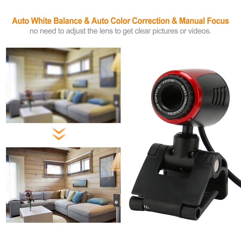 USB2.0 with MIC HD Webcam Web Camera Cam 360 Degree