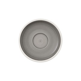 Villeroy und Boch Manufacture Gris Untertasse, 16 cm, Premium Porzellan, Grau