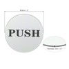 PATIKIL Push Pull Door Sign, 2 Pack Self-Adhesive Round Acrylic