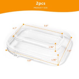 GREATLINK Clear Makeup Bag Set, Portable Travel Toiletry Bag for Women, Clear Travel Bags for Toiletries, PVC Clear Hard Shell Zipper Case for Airport Airline Compliant, 2 Pack