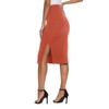 EXCHIC Women's Textured Knitted Knee Length Pencil Skirt Elastic High