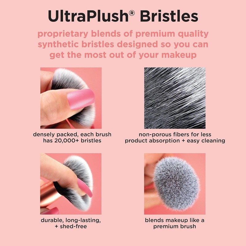 REAL TECHNIQUES, Everyday Eye Essentials, Set de Brochas para Maquillaje