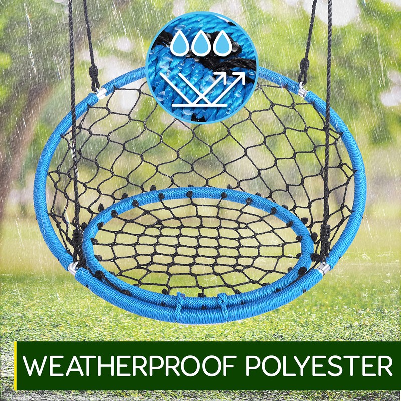 SereneLife Web Chair Swing, 35.5" Inch Hanging Netted Seat, All
