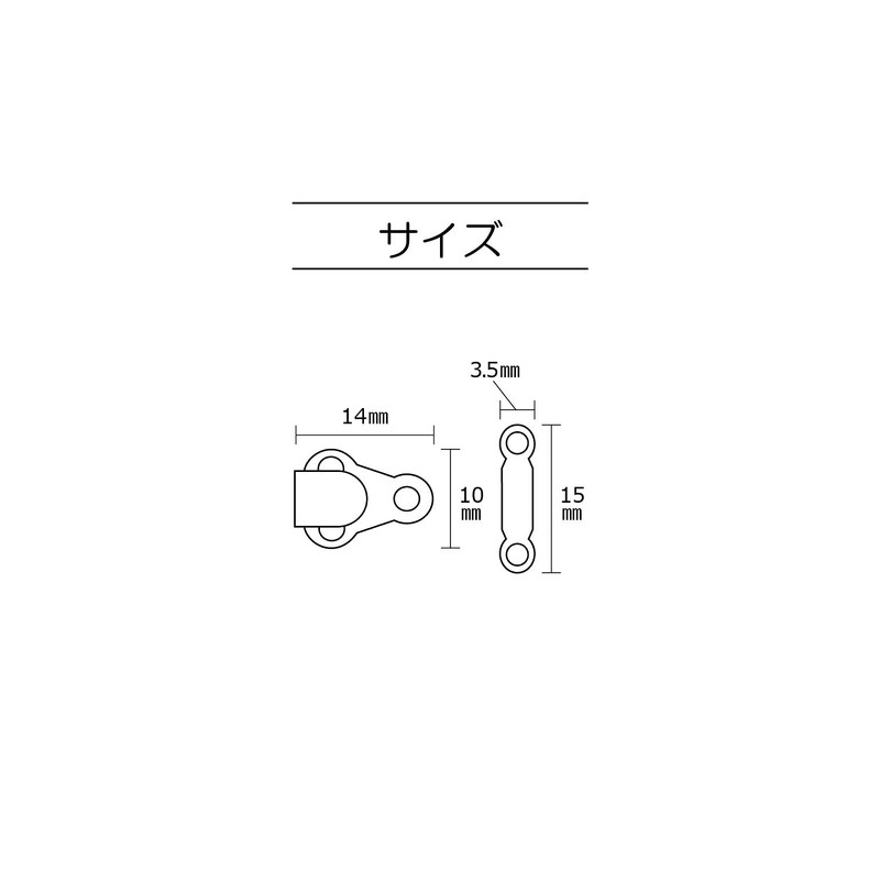 KIYOHARA sankokko- Women's Front Clip Mini 5 Pairs Black SUN15 – 05 