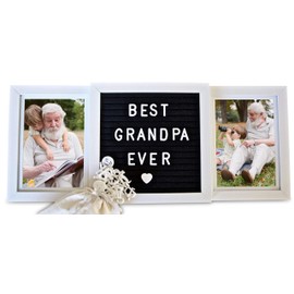 Oak letters Custom Grandparents Picture Frame with Letter Board | Grandpa Picture Frame from Kids | Grandkids Photo Frame for Dad or Pop, Poppy Fathers Day gift, Gifts for Poppy, Grandpa Gift