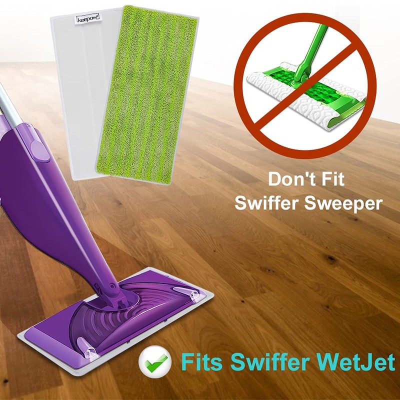 KEEPOW Microfibre Reusable Mop Refill Pads Compatible with Flash Powermop,Machine