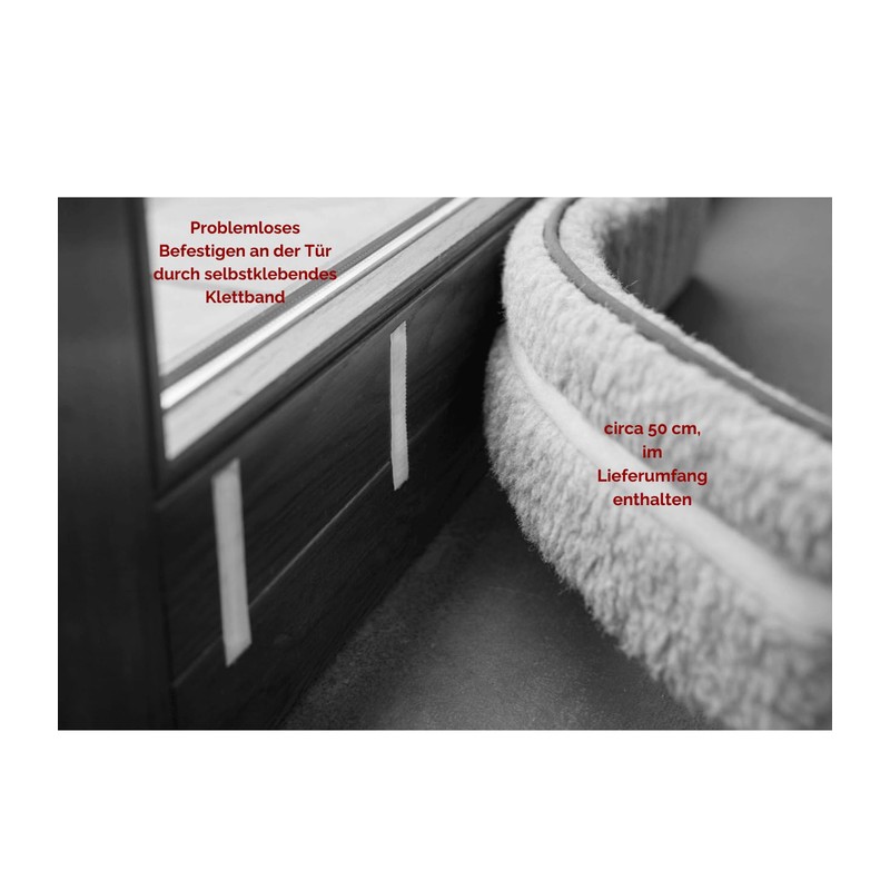 K & N Draught Excluder for Doors, 90 cm, Natural,