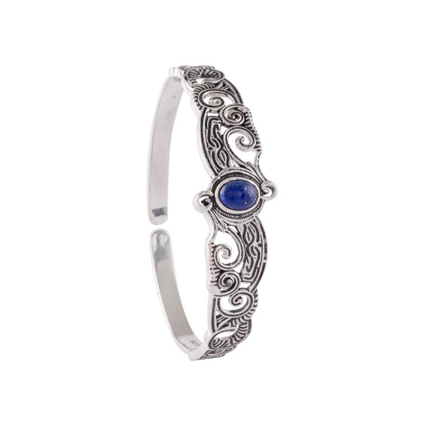 Pulsera de plata de ley 925 con lapislázuli de plata