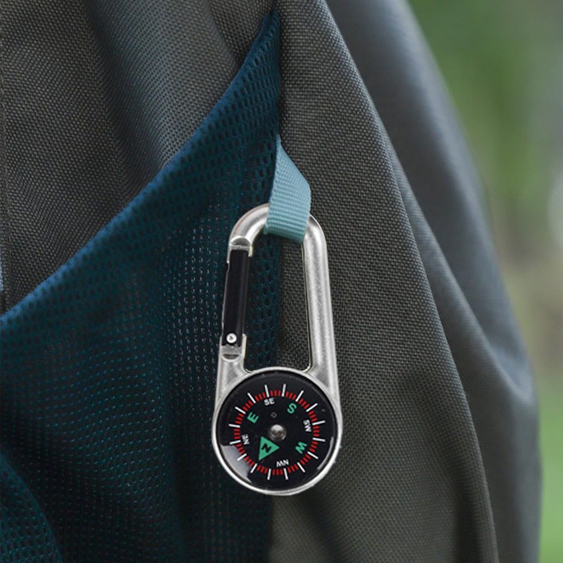3 Pieces Of Compass, Compass Carabiner, Outdoor Cycling Compass, Suitable