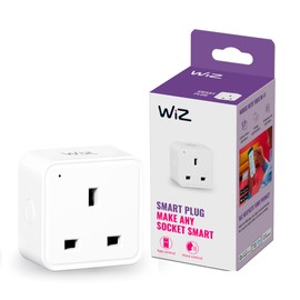 WiZ Smart Plug Type-G UK with Powermeter. App Control for Indoor Lighting and Devices. Automate Your Livingroom, Bedroom, Kitchen., White