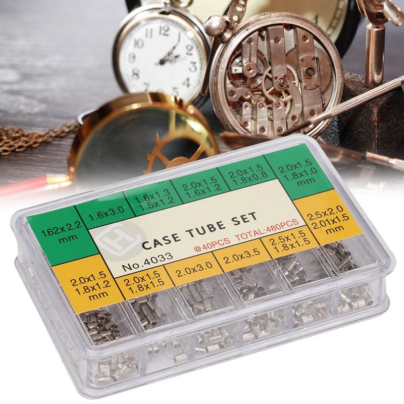 12 Sizes of Watch Case Tube Metal Repairing Tool for