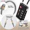 LUXOORO TSA Approved Luggage Lock with Alert Indicator, 4-Digit Resettable