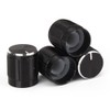 Yibuy 10pcs Aluminum Volume Control Dome Knob Swivel Knob for