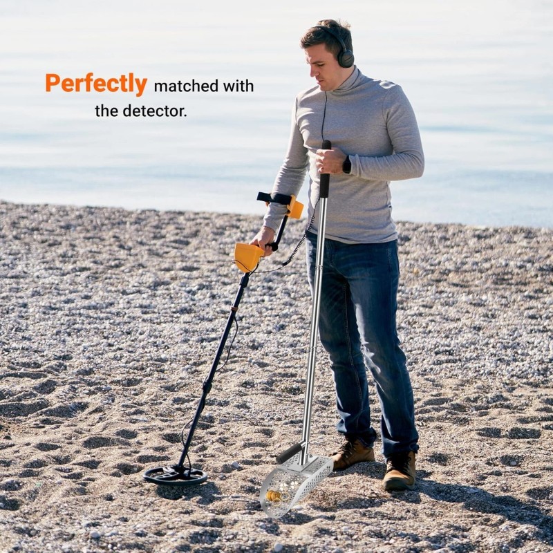 N/A Long Handle Sand Scoop with Shovel for Metal Detecting,