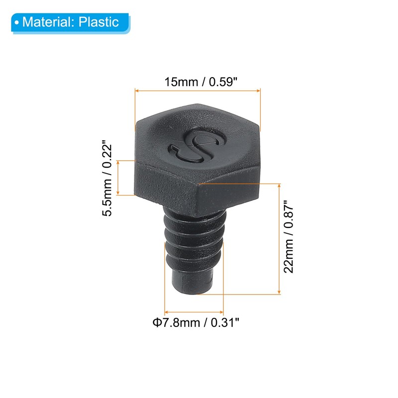 PATIKIL Pool Cue Bottom Cover, 5 Pack Billiard Cue Plastic