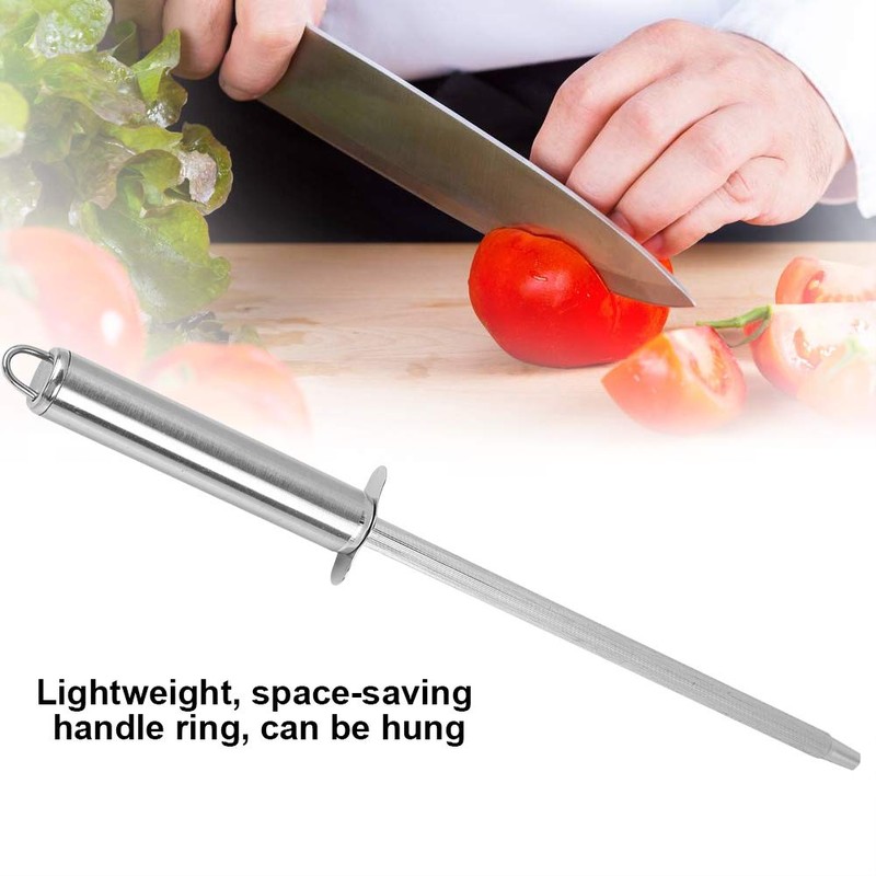 Sharpening Rod, 1 Pcs Stainless Steel Knife Sharpener Handle Sharpening