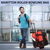 MARITTON Bowling Bag with Wheels Double Roller 2 Ball Bowling
