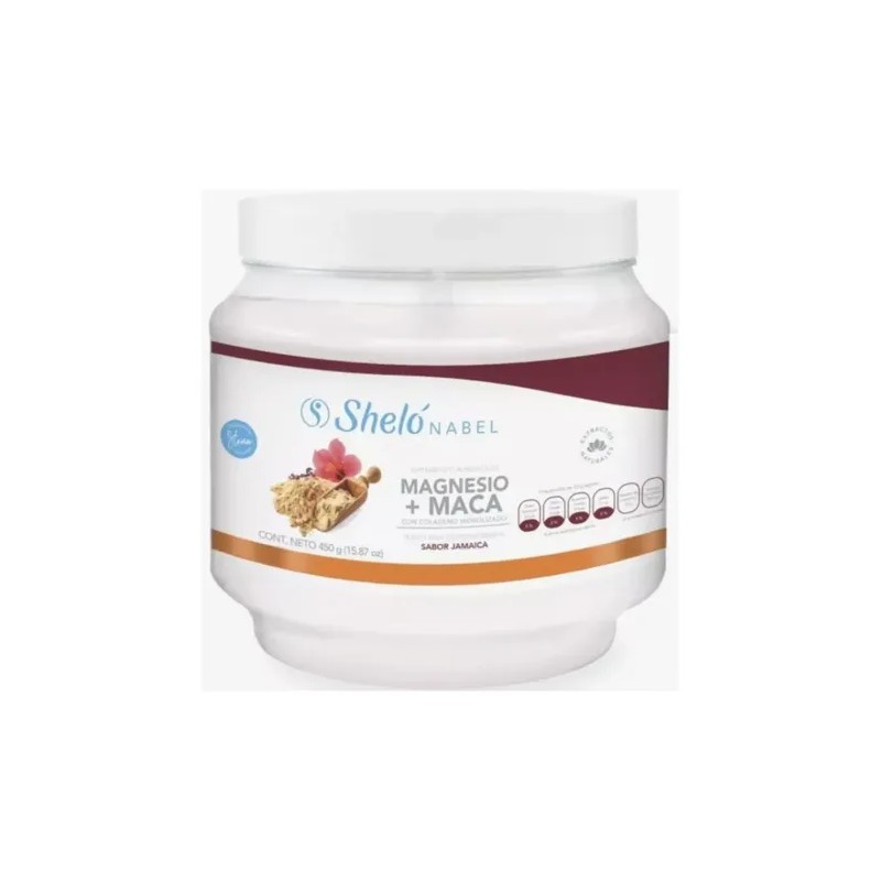 Colágeno Hidrolizado Maca Magnesio Sabor Jamaica 450g Sheló Nabel