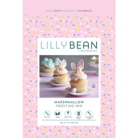 LillyBean Gluten Free Marshmallow Buttercream Frosting Mix with No Artificial Colors - Dairy and Soy Free, Vegan Icing for Decorating Cakes, Cupcakes, Cookies - 12 oz
