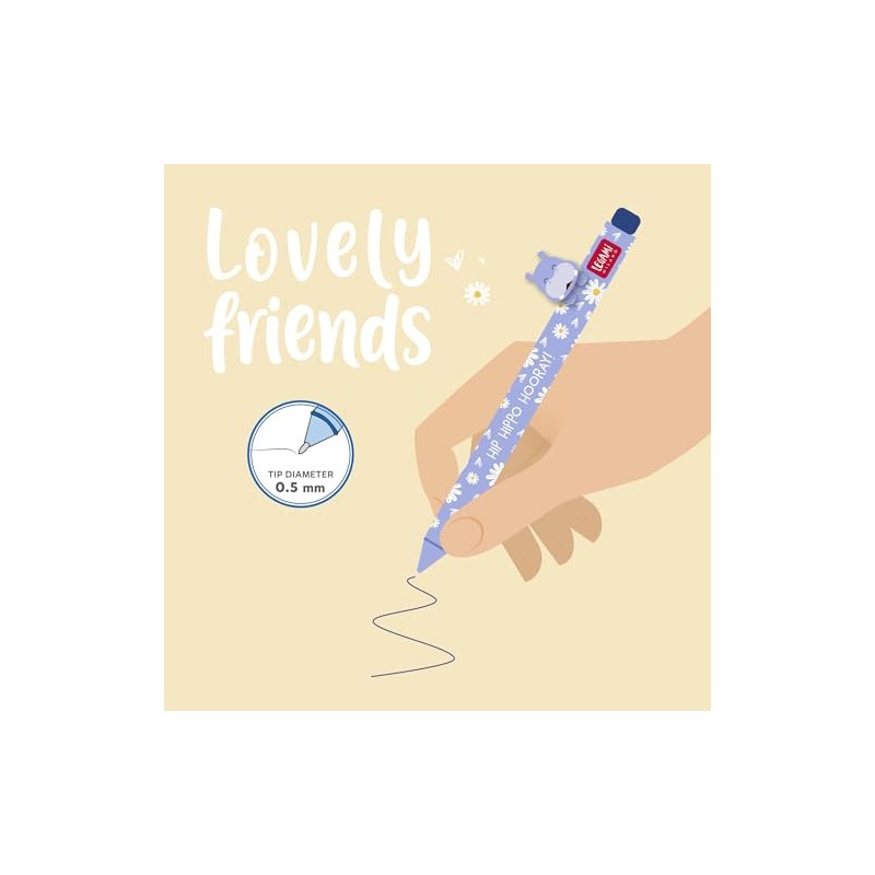 LEGAMI - Lovely Friends Hippo Theme Gel Pen - Decorative
